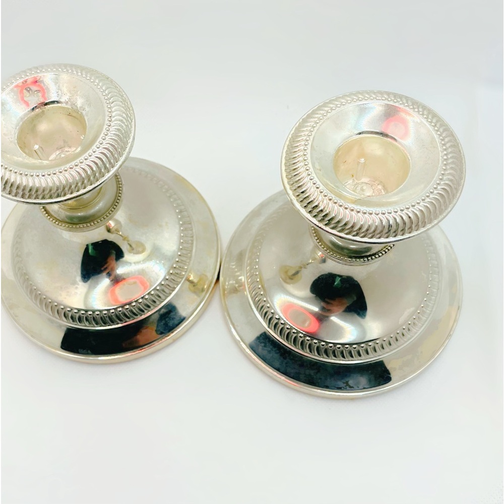 Silver plate taper candle holders